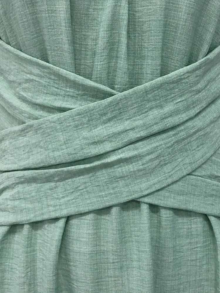 Sage | Sleeveless Boho A-Line Dress