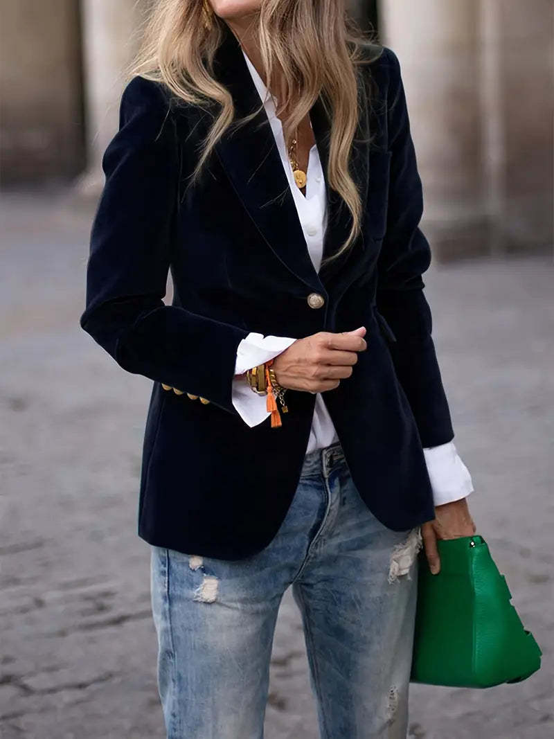 Anna | Women's Fitted Velvet Blazer