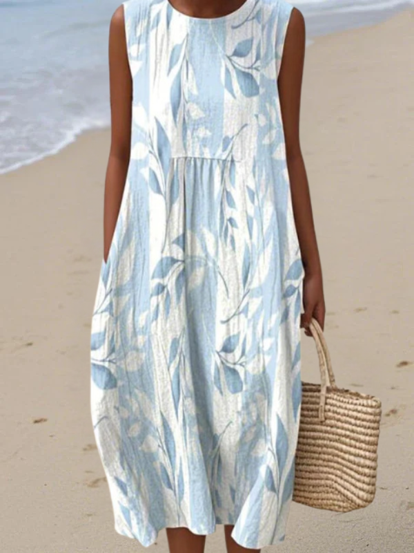Sienna | Leaf Inspired Midi Dress