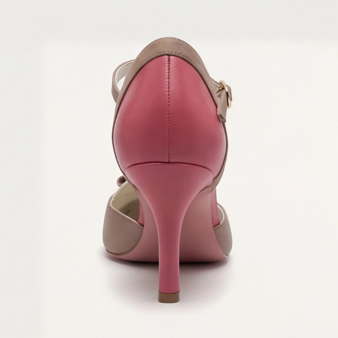 Quinnae | Women's Ribbon Detail Kitten Heel Pumps