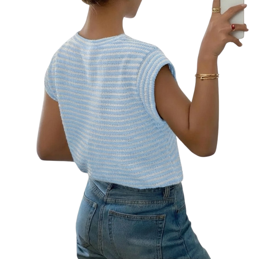 TONI™ – Breezy Cutout Sleeveless Tee
