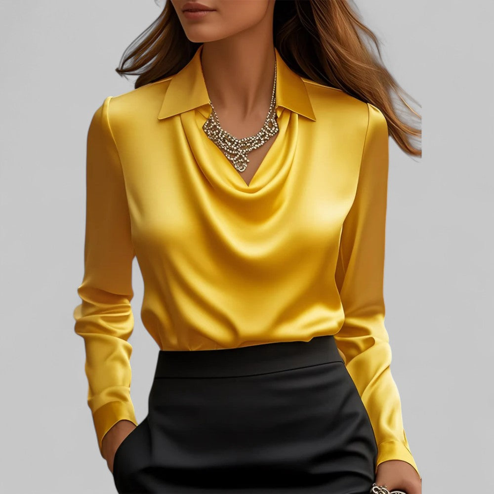 Rose | Draped Satin Blouse