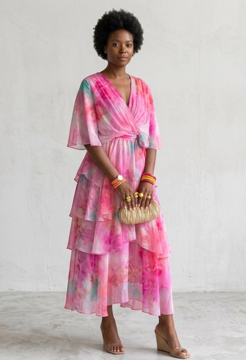 Violet & Grace™ |Layered Floral Sun Dress