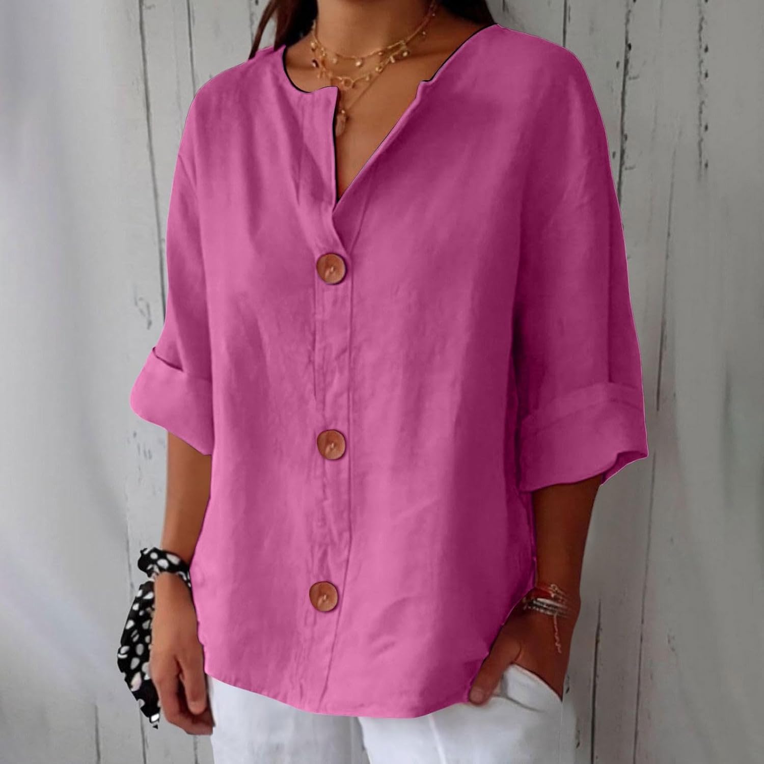 Mary | Casual Breathable Linen Blouse