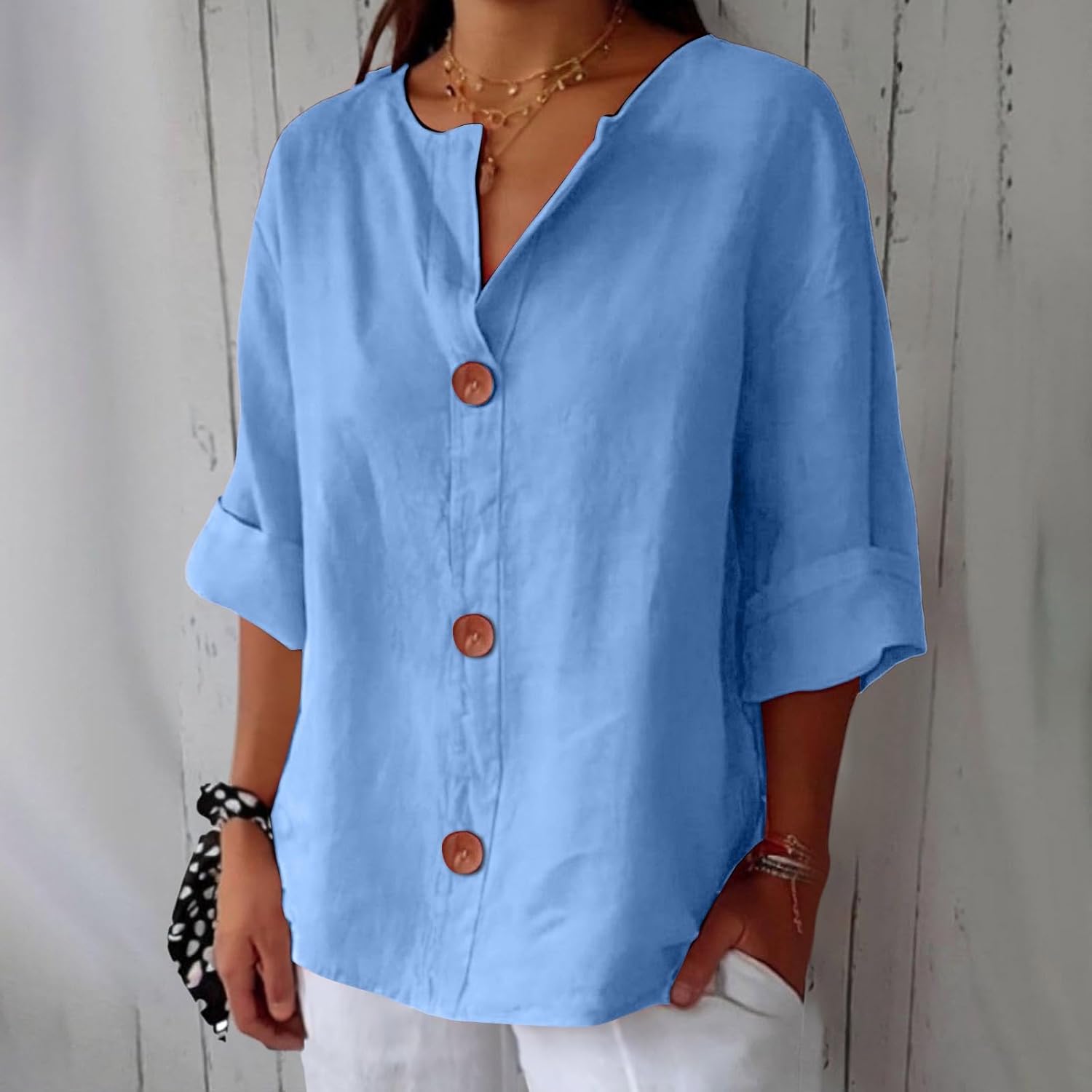 Mary | Casual Breathable Linen Blouse