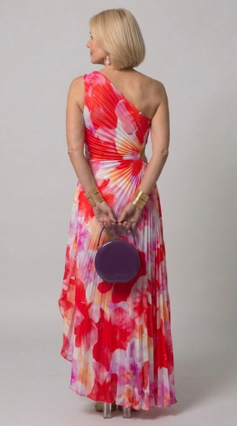 Violet & Grace™ | Pleated One-Shoulder Dress