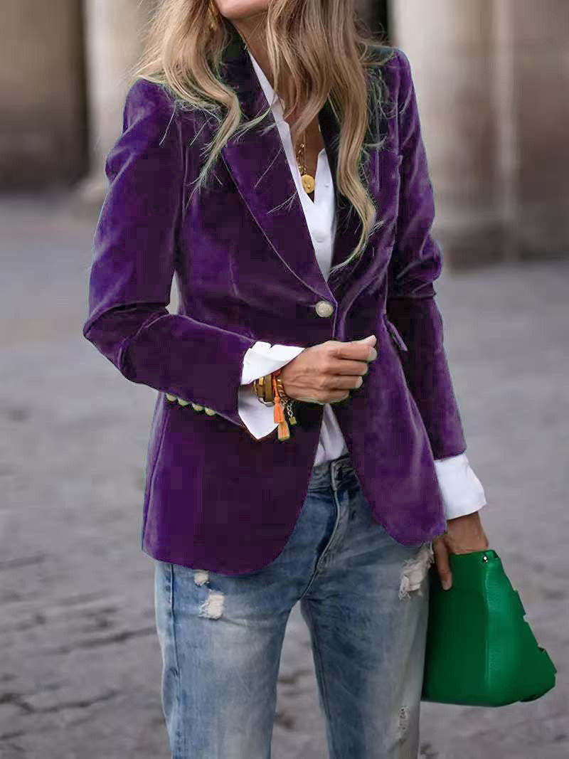 Anna | Women's Fitted Velvet Blazer