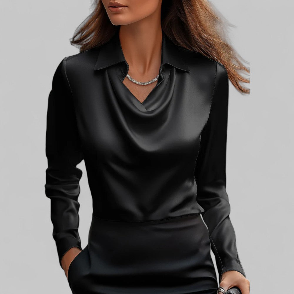 Rose | Draped Satin Blouse