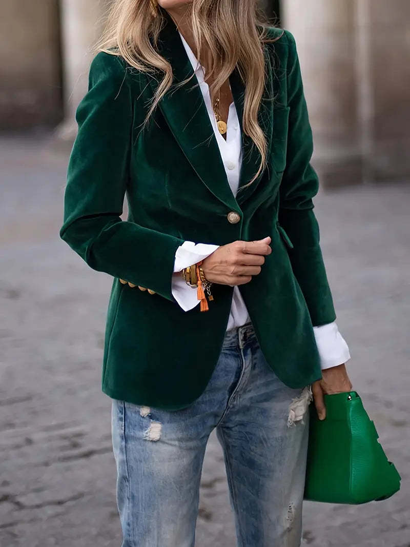 Anna | Women's Fitted Velvet Blazer