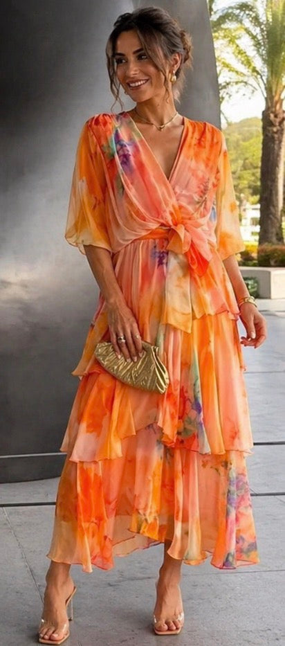 Violet & Grace™ |Layered Floral Sun Dress