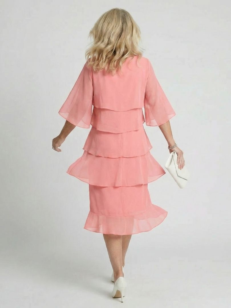 Brent | Layered Tier Midi Dress