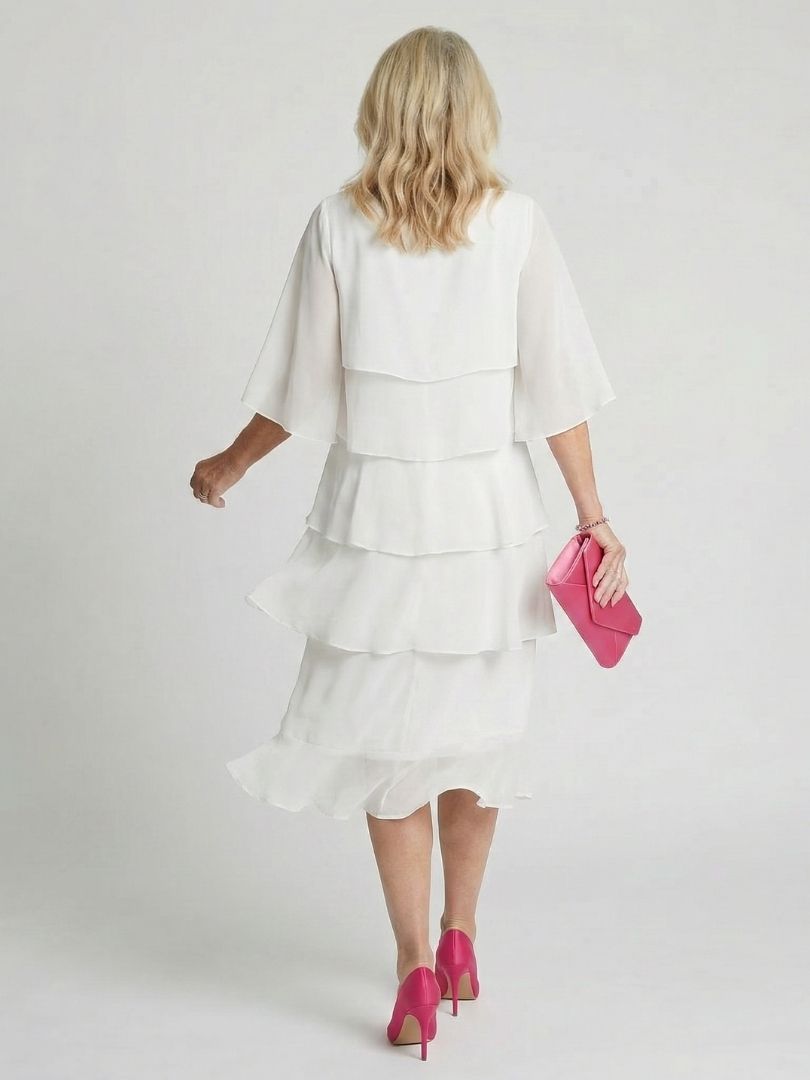 Brent | Layered Tier Midi Dress
