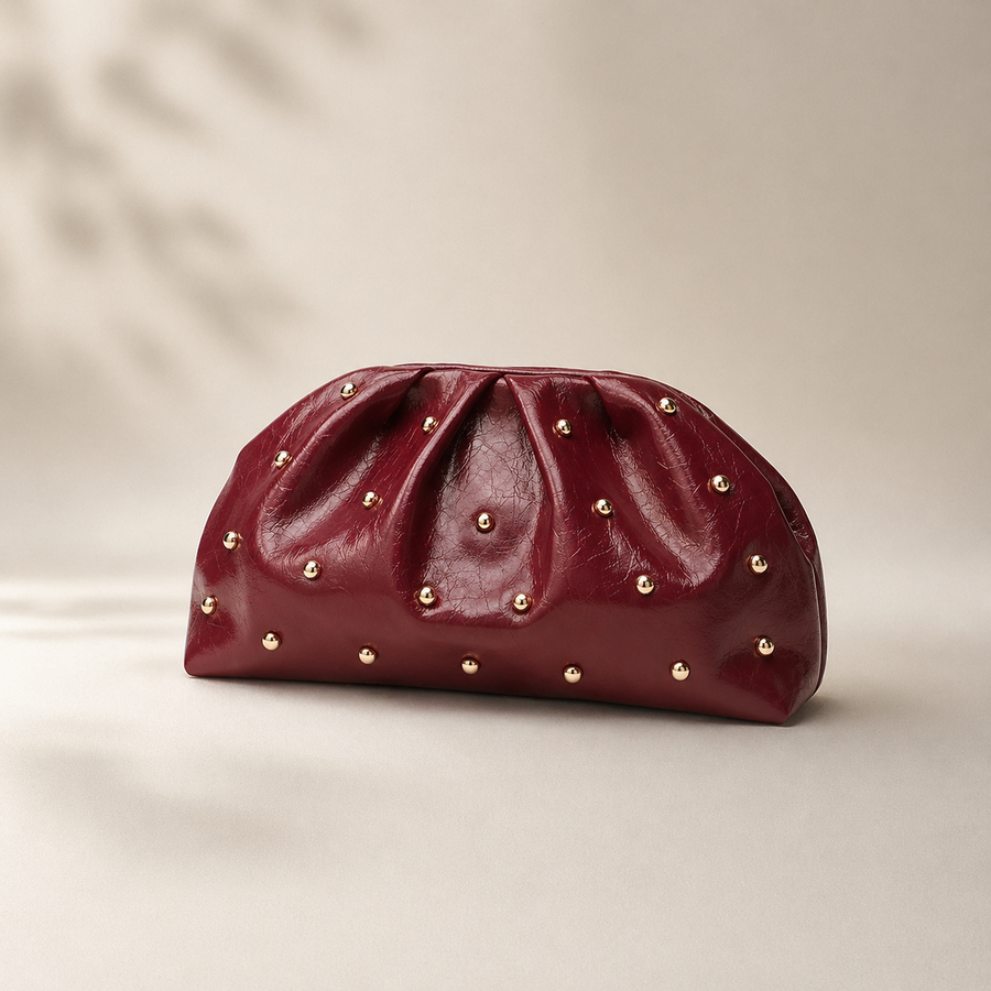 SIERRA STUDDED CLUTCH BAG