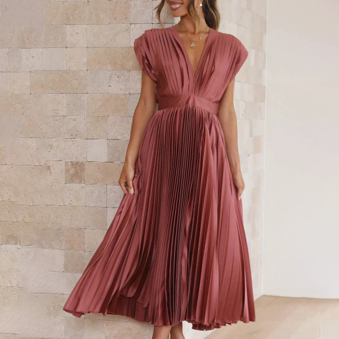 Violet & Grace™ | Timeless Pleated Midi Dress