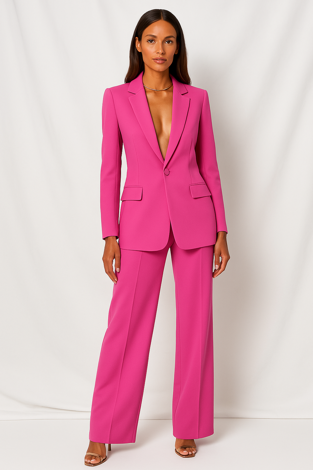 Tailored Blazer and Trousers Two-Piece Set