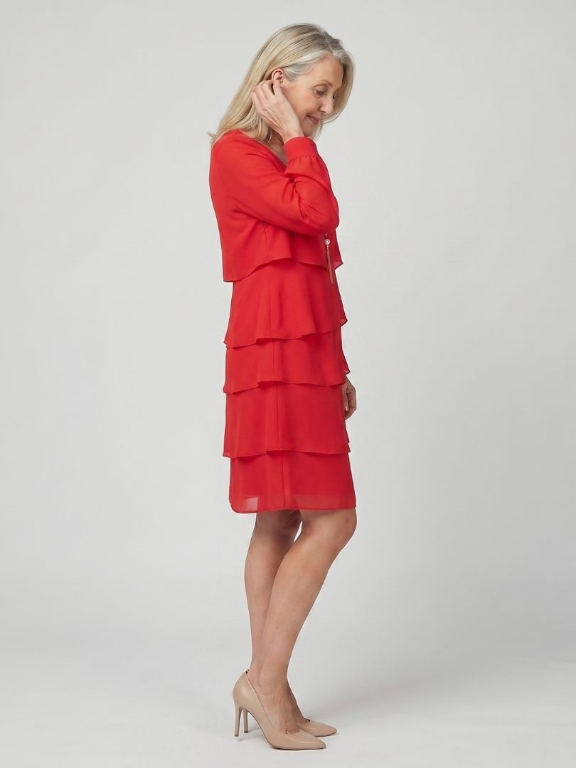 Kirax | Clean Layered Knee Length Dress