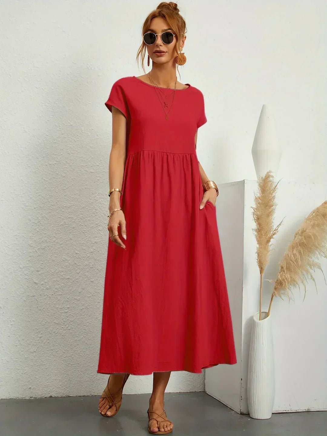 Ursina | Fluid Midi Dress-