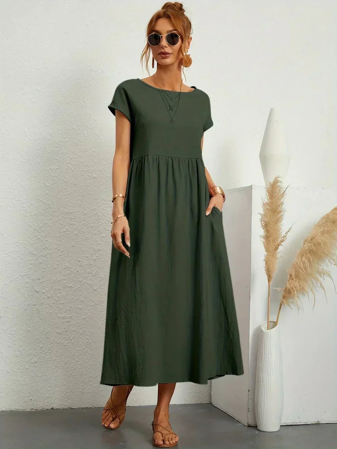 Ursina | Fluid Midi Dress-