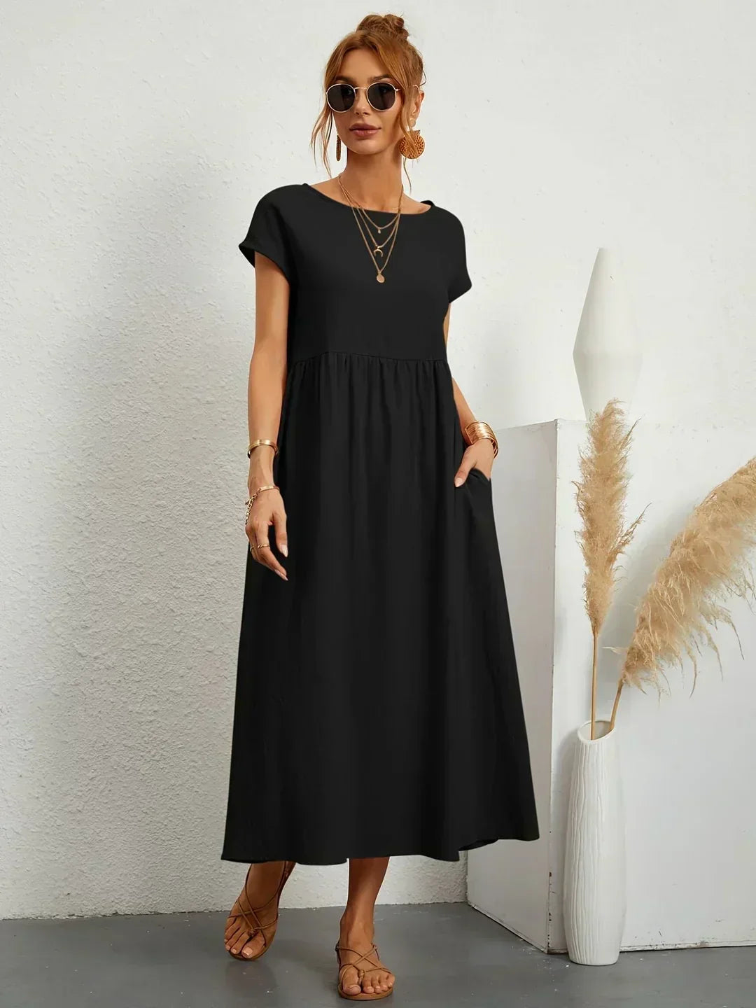 Ursina | Fluid Midi Dress-