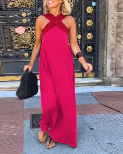 Quirine | Wrap-Front Maxi Dress-