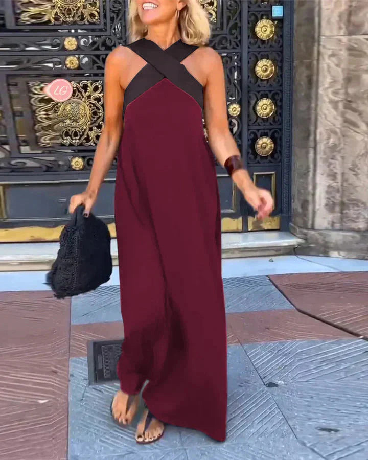 Quirine | Wrap-Front Maxi Dress-