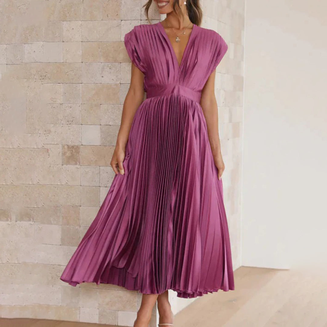 Violet & Grace™ | Timeless Pleated Midi Dress
