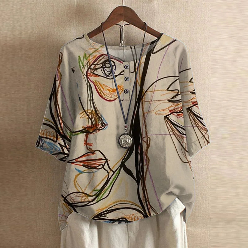 Flora | Vintage Floral Print Blouse