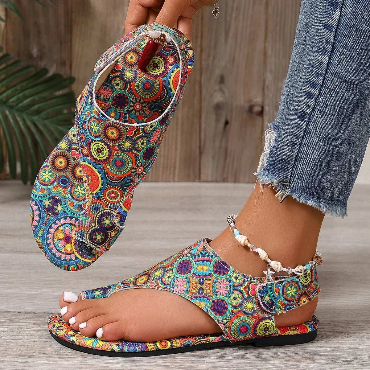Luna | Bohemian Roman Flat Sandal
