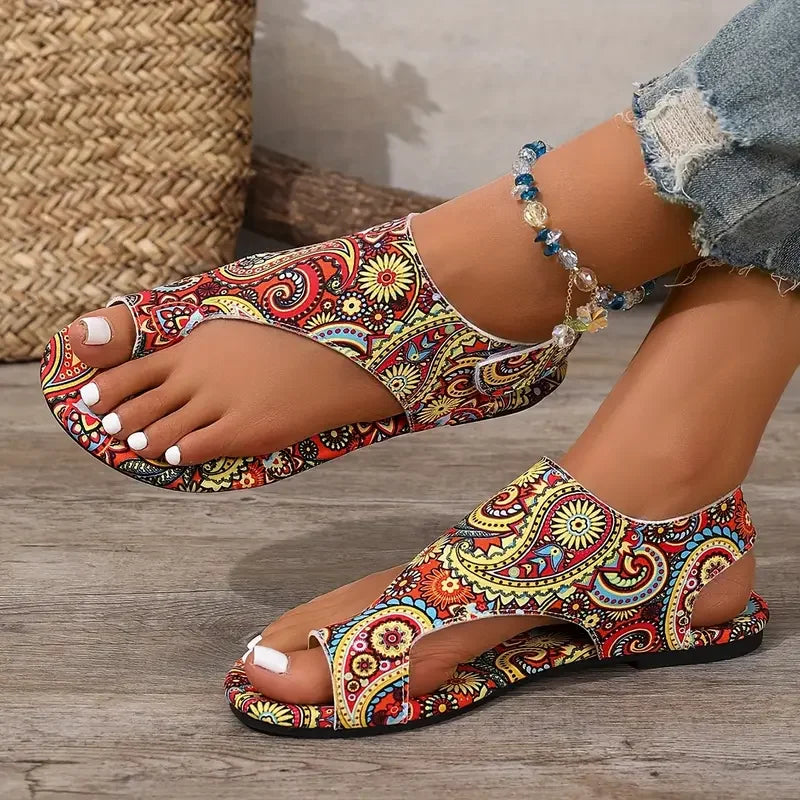 Luna | Bohemian Roman Flat Sandal