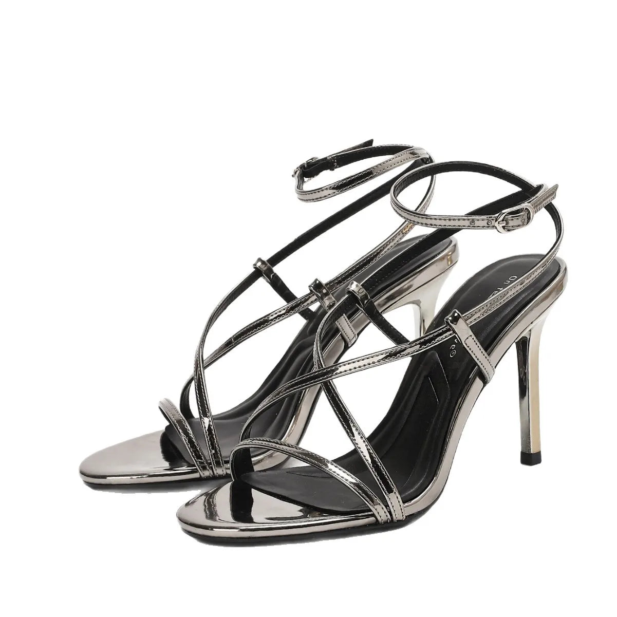 Chloe | Cross Band Ankle Strap Thin Heel