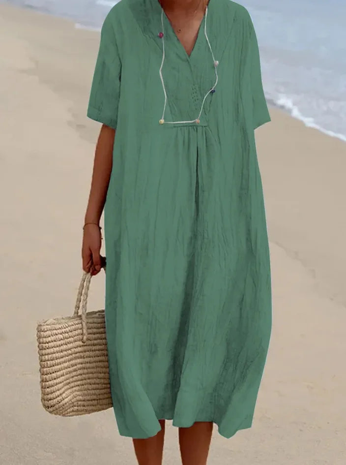 Silvana | Relaxed Textured Maxi Dress-
