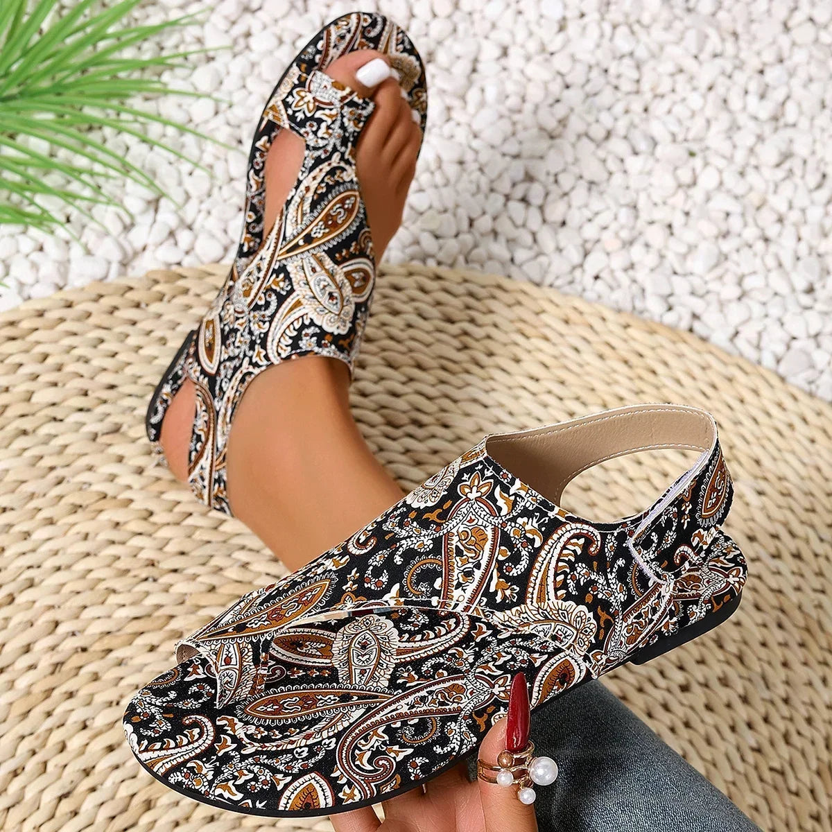 Luna | Bohemian Roman Flat Sandal