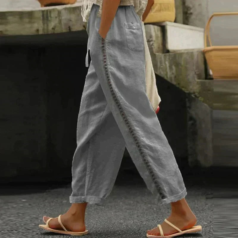 Women's Pants | High Waist Striped