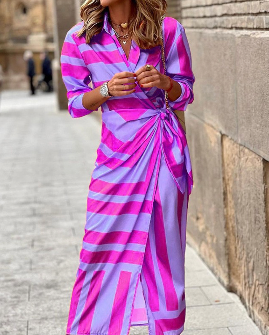 Violet & Grace™| Printed Wrap Dress