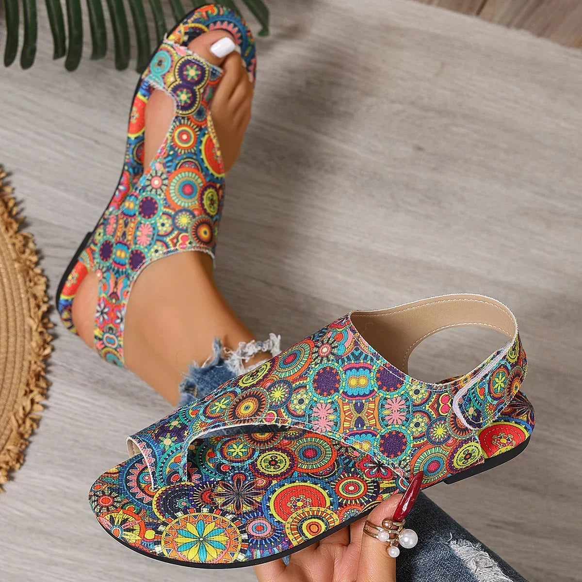 Luna | Bohemian Roman Flat Sandal