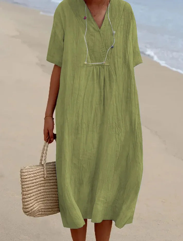 Silvana | Relaxed Textured Maxi Dress-