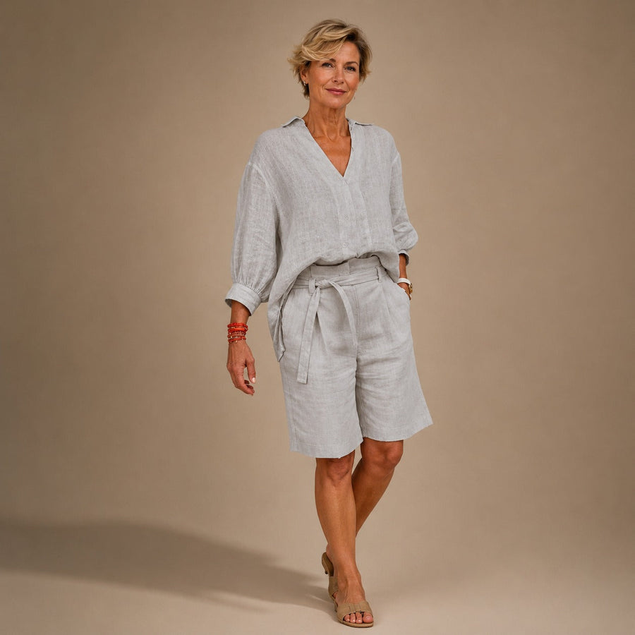 Set Marlowe™ with a Fluid Fit Shirt and Drawstring Waist Shorts