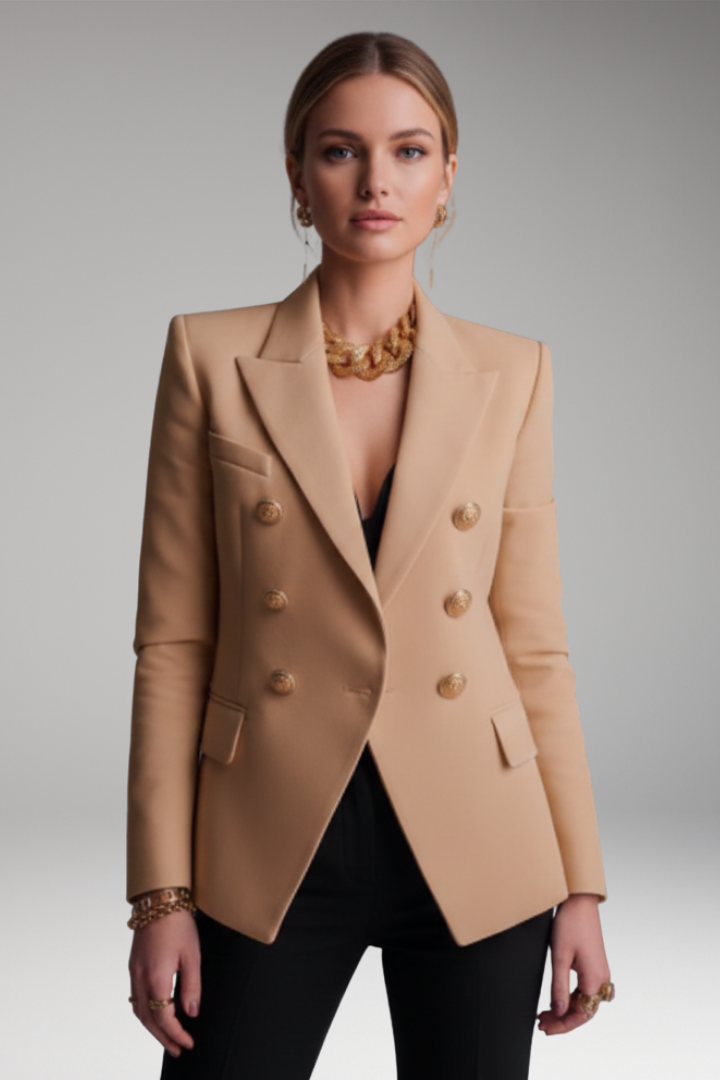 Hope | Women's Lapel Blazer Overlapping Front Long Sleeves