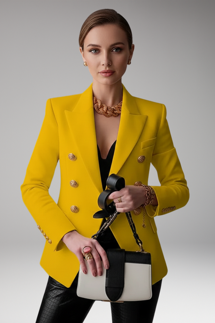 Hope | Women's Lapel Blazer Overlapping Front Long Sleeves