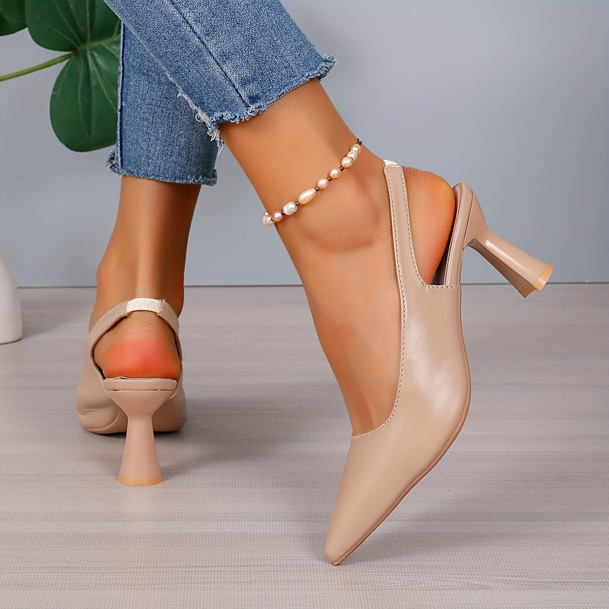 Sophia | Women's Pointed Toe Slingback Heels