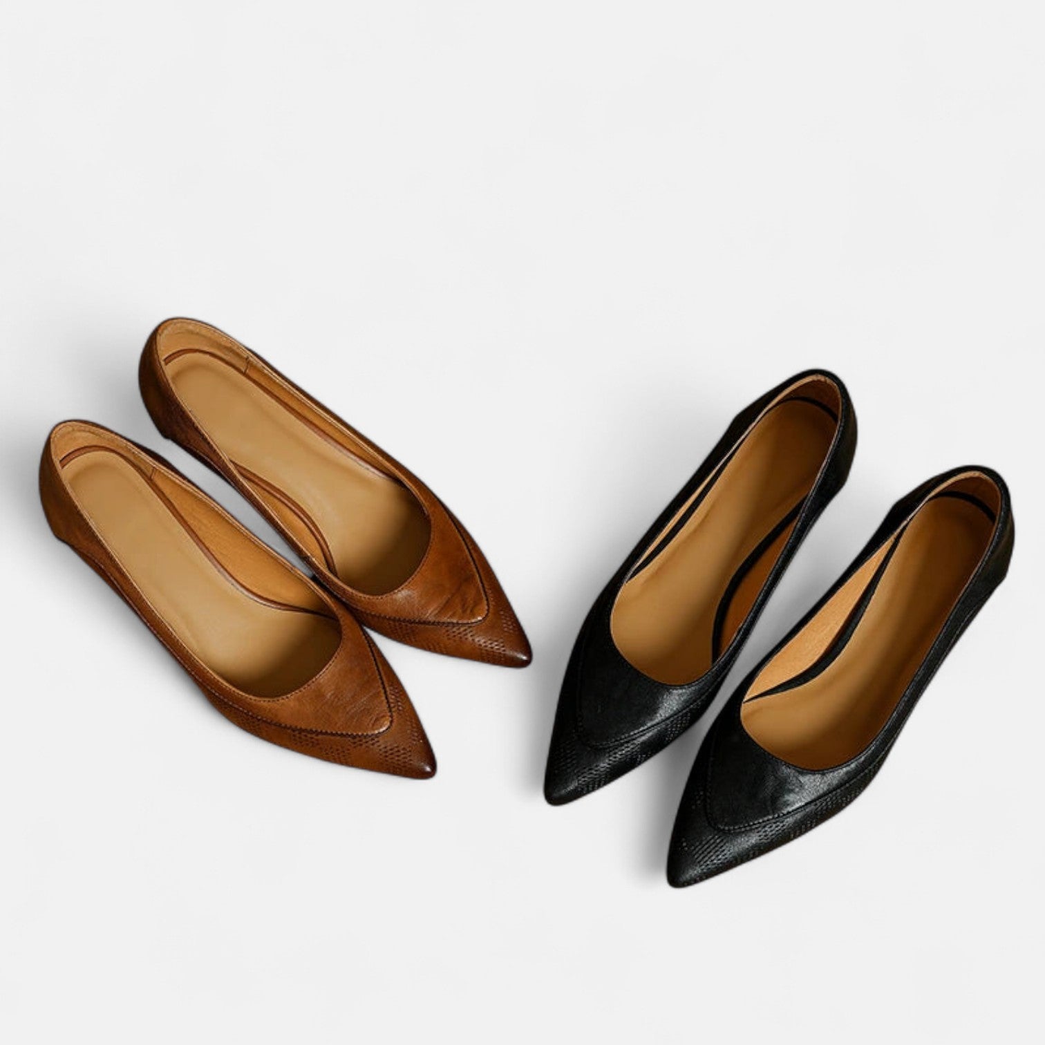Amara | Women's Leather Kitten Heel Pumps