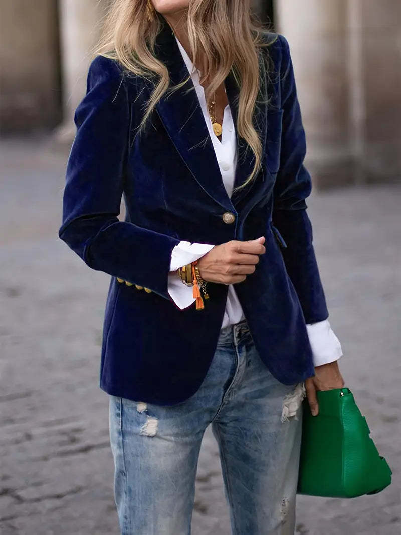Anna | Women's Fitted Velvet Blazer