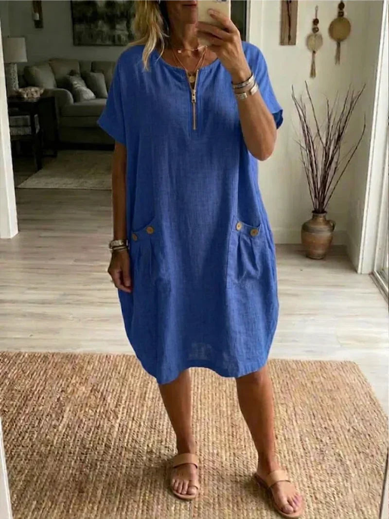 Pascale | Zip-Front Maxi Dress-