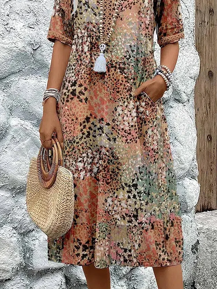 Roxanne | Vibrant Floral Wrap Midi Dress