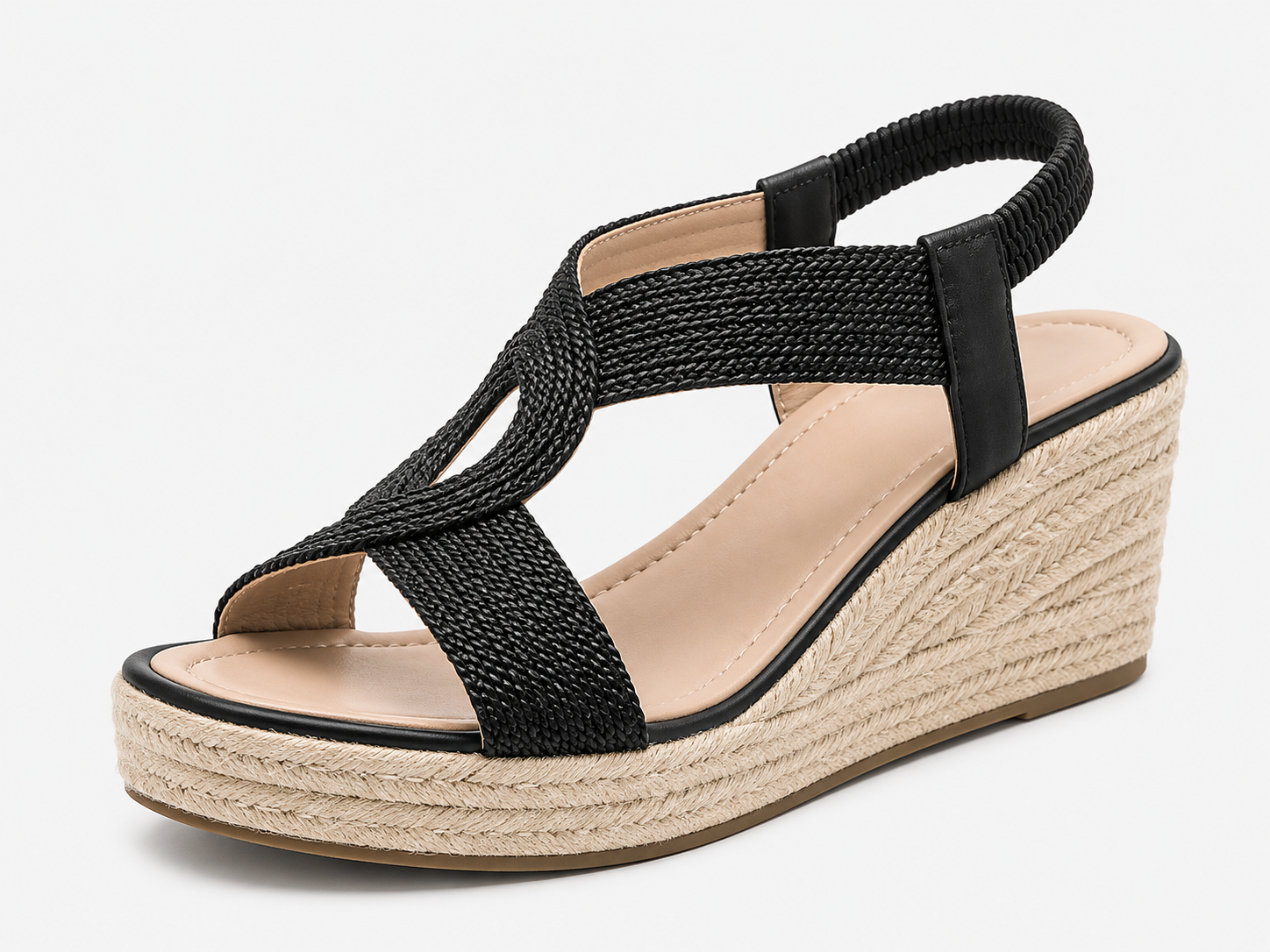 Helga - Braided Wedge Summer Sandals