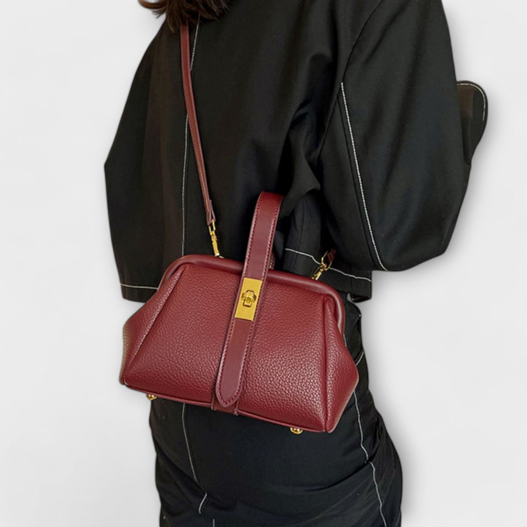 Hadleigh | Women's Mini Top Handle Turn Lock Crossbody Bag