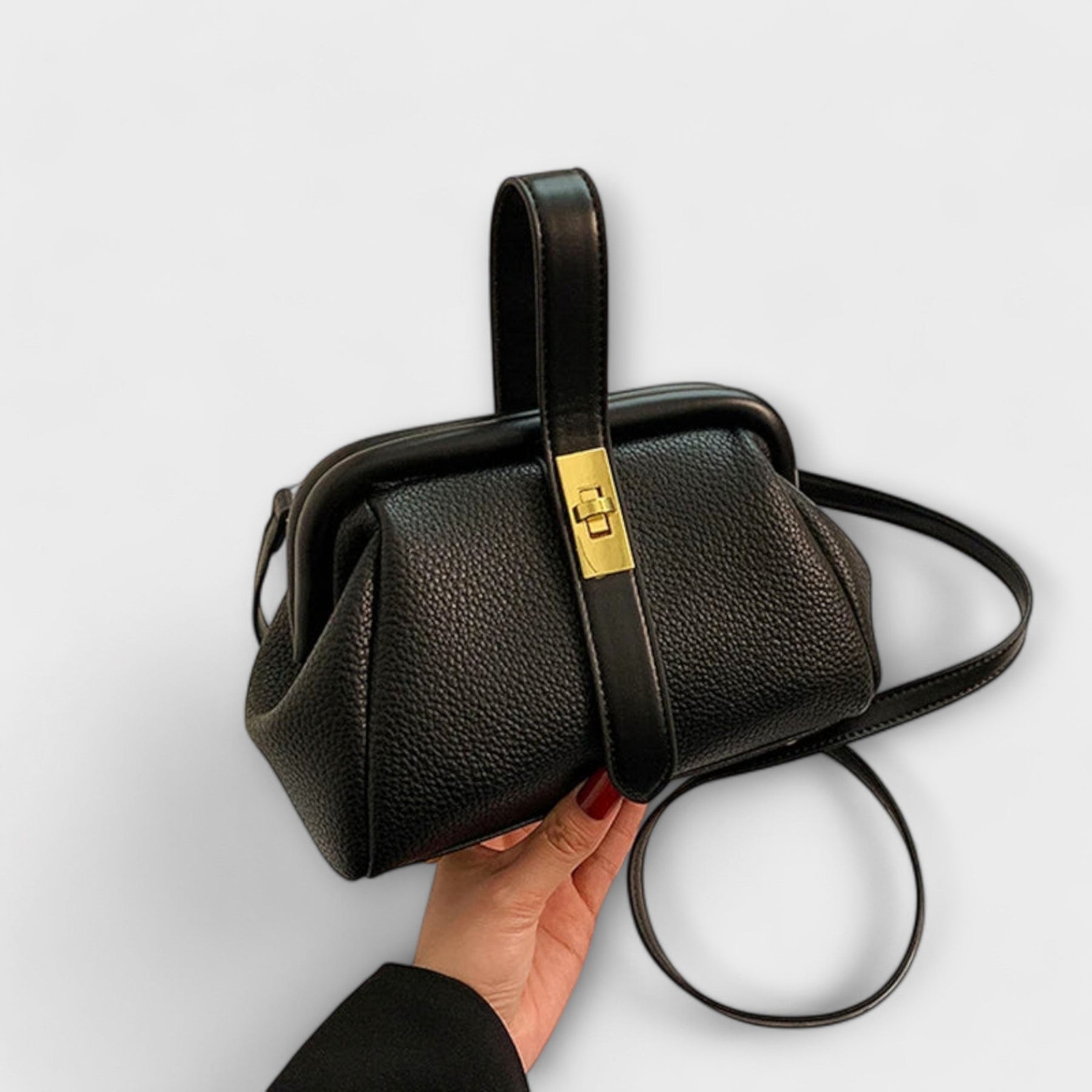 Hadleigh | Women's Mini Top Handle Turn Lock Crossbody Bag