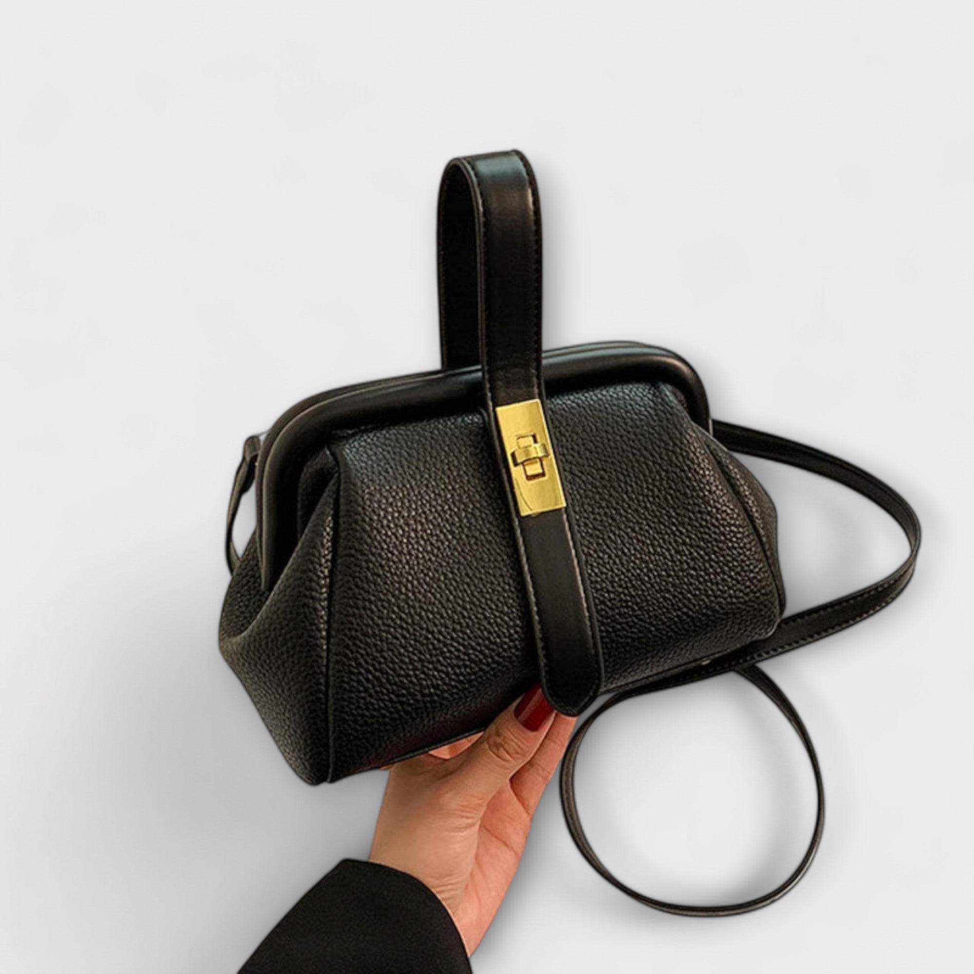 Hadleigh | Women's Mini Top Handle Turn Lock Crossbody Bag