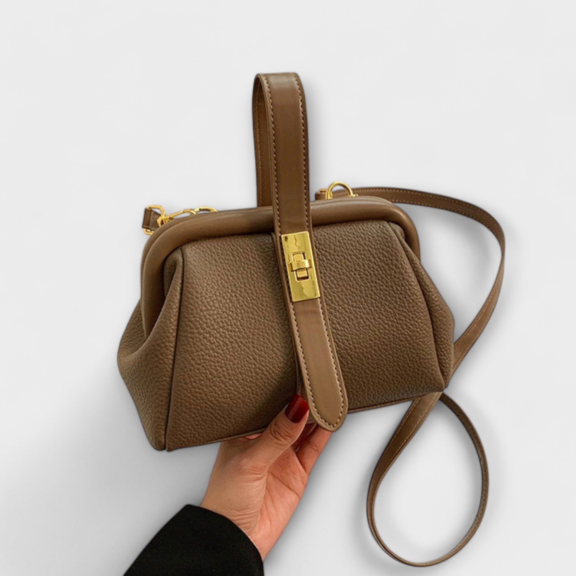 Hadleigh | Women's Mini Top Handle Turn Lock Crossbody Bag