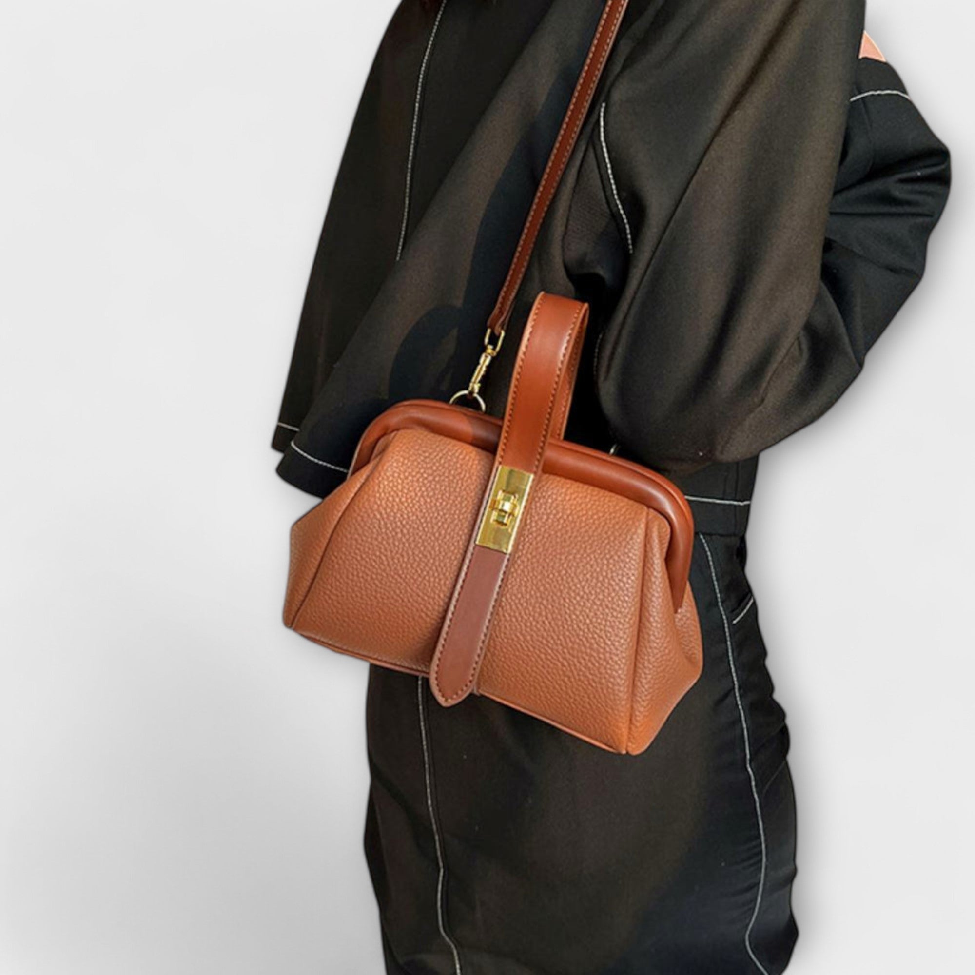 Hadleigh | Women's Mini Top Handle Turn Lock Crossbody Bag